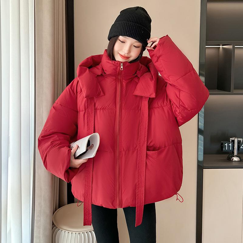 Winter Thickened Short Cotton-padded Clothes Girls New Fashion Loose Cotton-padded Clothes Student Bread Versatile Cotton-padded Jacket