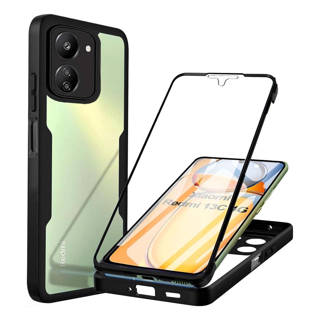 Liquid Silicone 360 Degree Hybrid Case for  Xiaomi Redmi 13C 4G 9C 10A 10C 10 2022 12C 12 4G Protect Shockproof Full Protection Cover