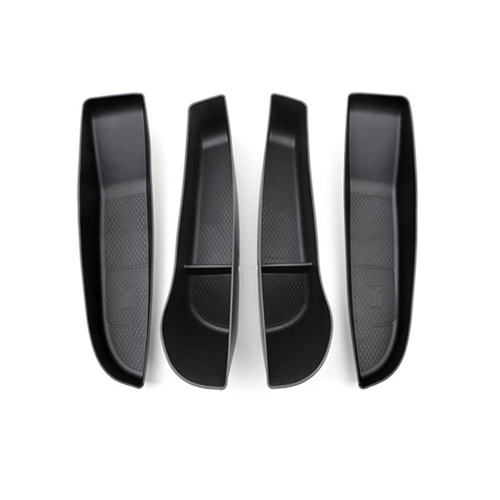 

For Tesla Highland 2025 Car Door Side Storage Box Front Rear Side TPE Door Storage Organizer Tray Interior Accessories чёрный