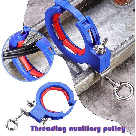Cable Tray Roller Wire Pulling Tool, Universal Wire Lead Threading Device Tool Cable Wire Threading Tool for Engineering Cable/Wiring, Saving Time