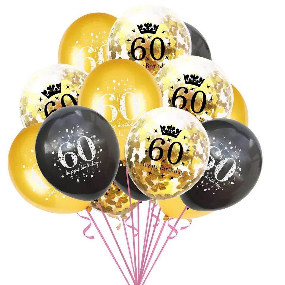 15pcs Birthday Inflatable Confetti Number Balloons 18 21 30 40 50 60 70 Year Party Decoration Adult Digit Helium Birthday Balons