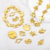 10/20pcs 18K Stainless Steel Round Flower Charms Double Hole Pendants Connector Jewelry Making Accessories DIY Necklace Bracelet