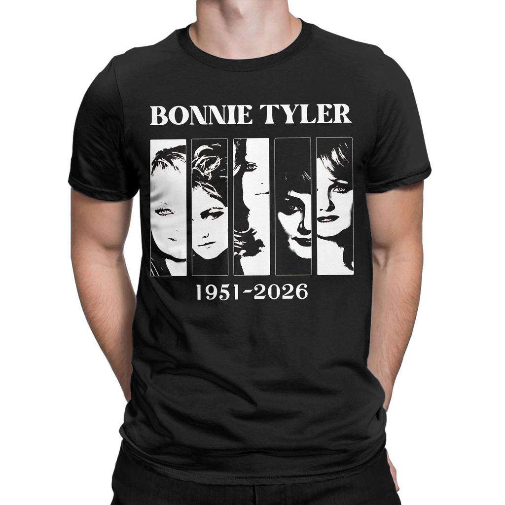 Music Bonnie Tyler TShirt Men Women Vintage Cotton Tees O Neck Short Sleeve T Shirt Plus Size Clothes
