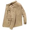 Washing jacket men's cotton large size spring and autumn medium and long trench coat