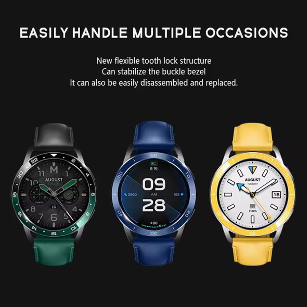 Metallringar för Xiaomi Watch S4/S3 Klocka Rostfritt Stål Skyddsring Klockskyddsring