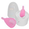 Menstrual Cup Set Silicone Reusable Menstrual Soft Cups Foldable Original Period CupsS X 2