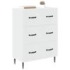 White Drawer Cabinet 66 x 34.5 x 89.5 cm Particleboard