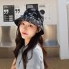 Double-sided initial bucket hat