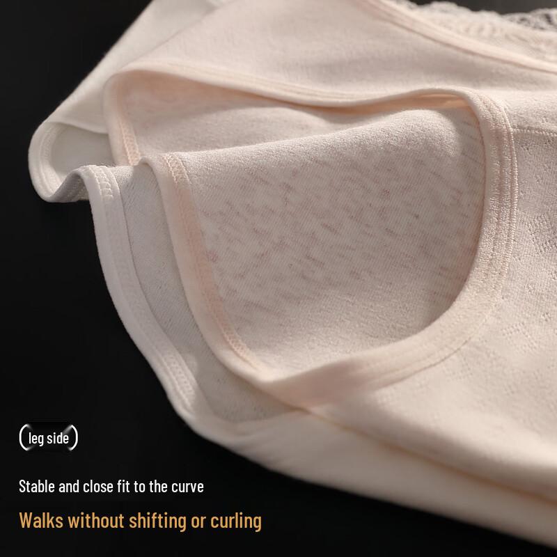 Palanduo Women's Low-Waist Lace Cotton Antibacterial Briefs