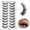 10 Pairs Eyelashes Natural Long 3D Mink Lashes Fluffy Volume Mink False Eyelashes Cruelty Free Wispy Lashes Makeup