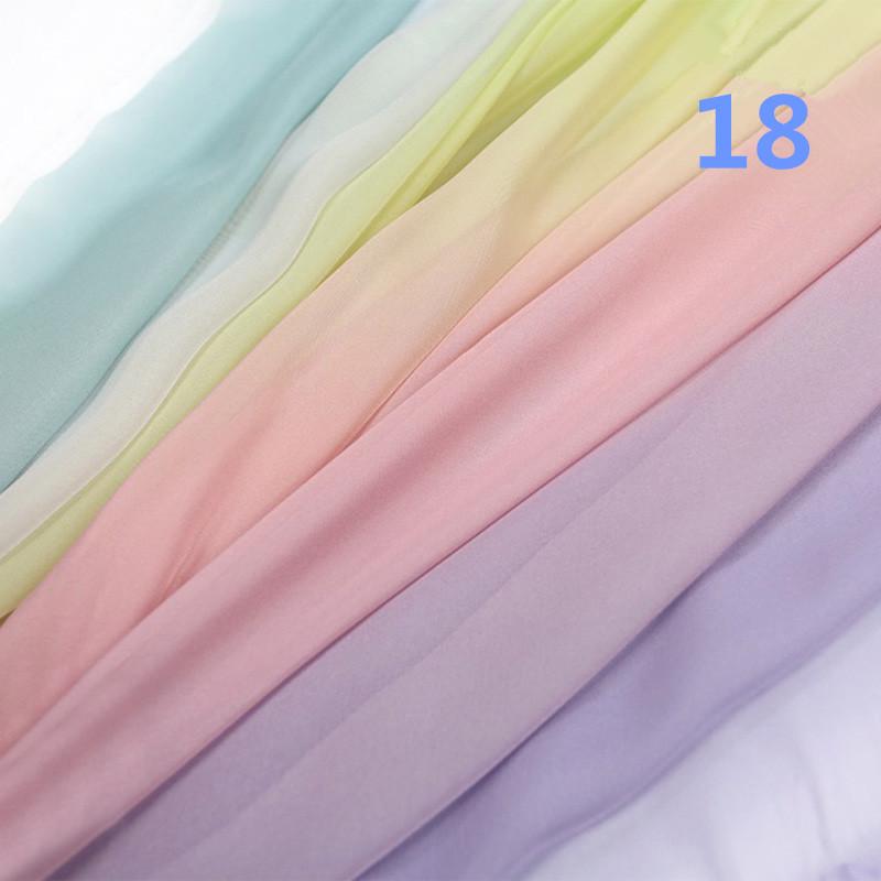 2M Styl Starożytny Kolor Tęczowy Gradient Szyfonowa Tkanina 30D Organza Tiulowa Tkanina Do Rękodzieła Hanfu Suknia Ślubna Dekoracja Sceniczna