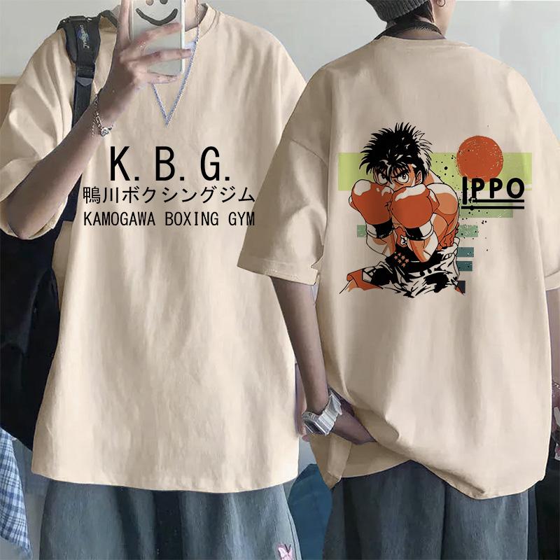 Hajime No Ippo Hip Hop Size TShirt Anime Harajuku Tee Tops Men Women Makunouchi Takamura T-Shirt KGB Y2k Manga Tshirt Clothes