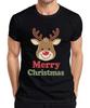 Merry Christmas Reindeer Christmas Embroidery Embroidered Kids Mens T-Shirt