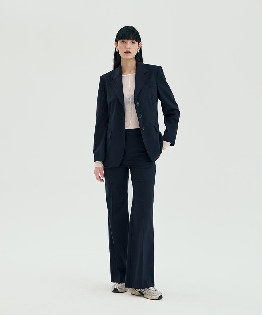 PINBLACK Wool Mix Bootcut Set-Up Slacks