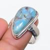 Republic Larimar Gemstone Handmade 925 Sterling Silver Jewelry Ring Size 9 SU-10370
