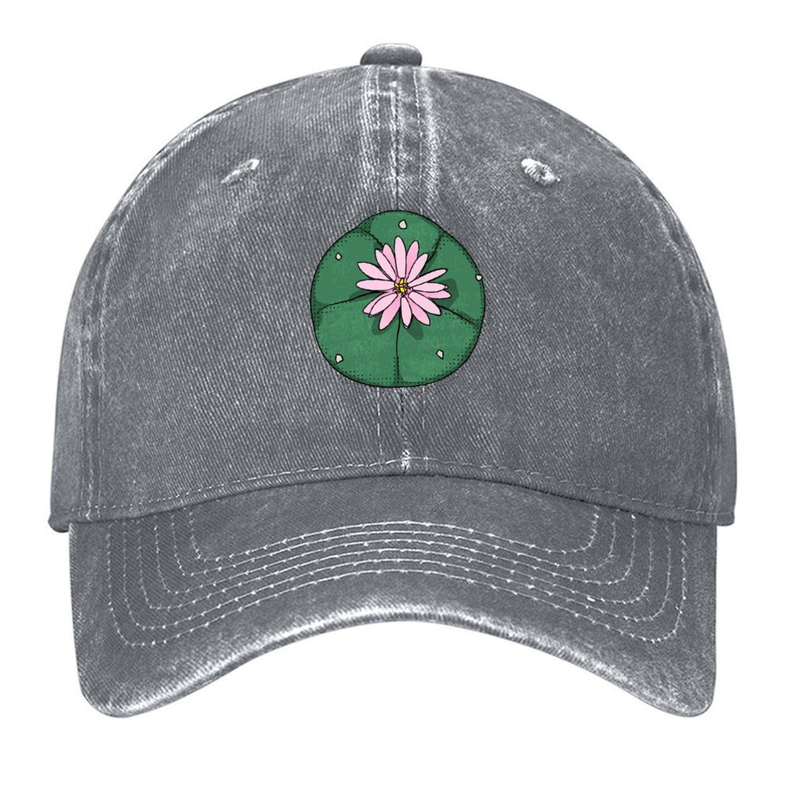Peyote cactus drawing with flower Baseball Cap Winter hat Golf Cap Thermal Visor Custom Cap Caps For Women Mens