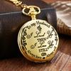 Engraved Retro Quartz Pocket Watch for Son, Husband, Grandpa