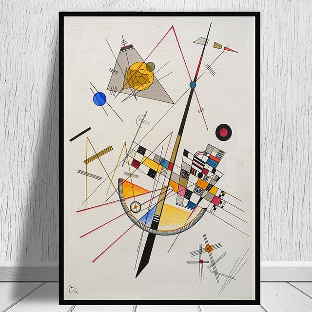 Abstract Poster Geometric Artwork By Wassily Kandinsky Canvas Painting and Wall Art Painting Modern Living Room Home Decoration No Frame