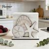 Rustic Wood Paper Towel Stand Wooden Napkin Holder, Vertical Ocean Style Dispenser, Square Theme Dispenser Ordered Storage Holder for Kitchen
