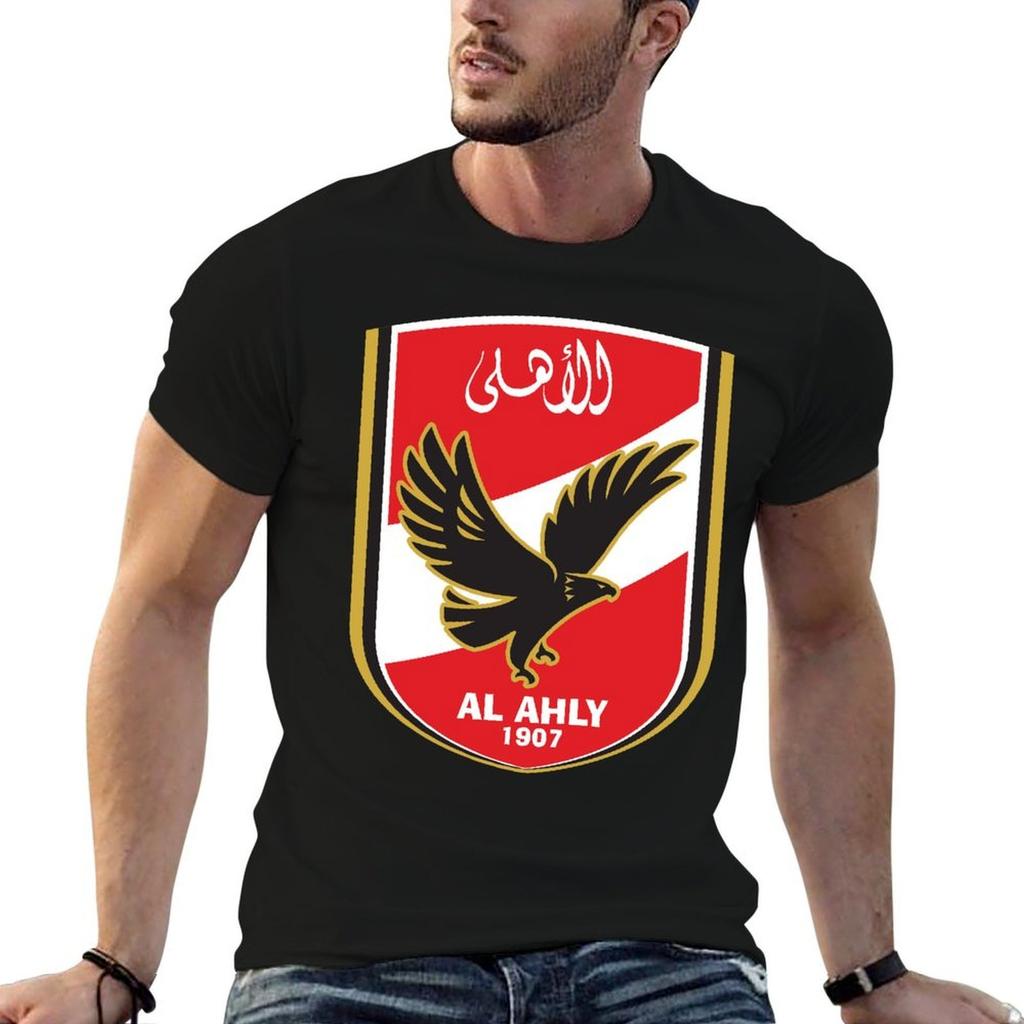 Short-Sleeve Al Ahly Sc Logo T-Shirt for Men Black