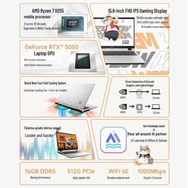 Colorful MEOW Gaming Laptop Series (CN version)