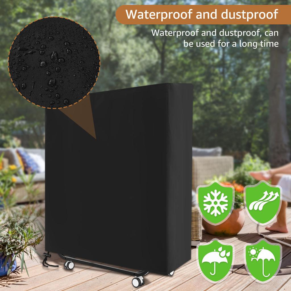 Folding Reclining Chair Cover Waterproof Portable Folding Bed Storage Bag Dust  Anti-UV Sun Garden Reclining Chairs Covers