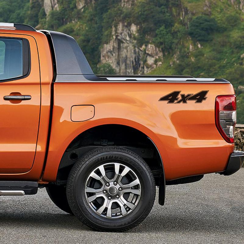 2Pcs Car Door Side Decals Pickup Tailgate Decor 4x4 Vinyl Film Cover For Nissan NAVARA Mitsubishi L200 Triton Car Accessories
