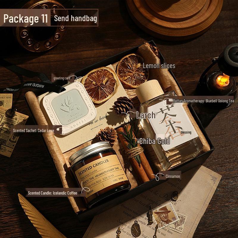 Luxury Soy Wax Aromatherapy Candle Gift Box for Weddings, Birthdays, Colleagues, and Decorative Keepsakes