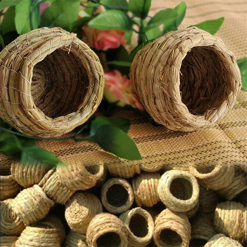 New Practical Handmade Straw Natural Bird Nest/Pigeon Bird House Parrot Nest Warm Pet Bedroom Courtyard Bird Cages Adornment