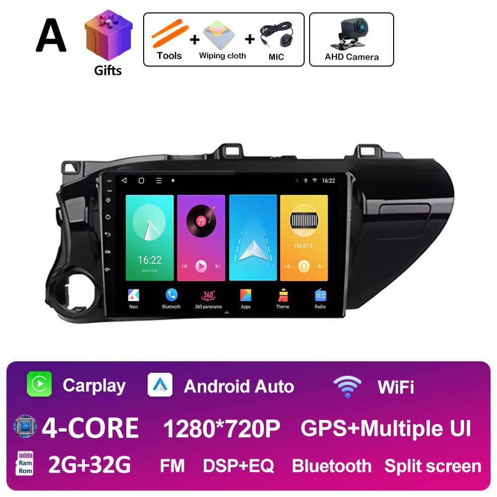 Intelligent System GPS Navigation For Toyota Hilux 2016 2017 2018 Car Multimedia Video Radio Player DSP Stereo QLED IPS Screen