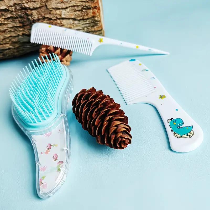 Unicorn Cartoon Comb for Kids' Long, Curly Hair - Anti-Tangle, Smoothing, Meridian Massage & Fluffing Tool