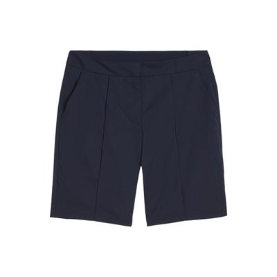 Einfarbige Golf Sport Gerade Beine Mittlere Taille Freizeitshorts Damenshorts Marineblau 623886-03