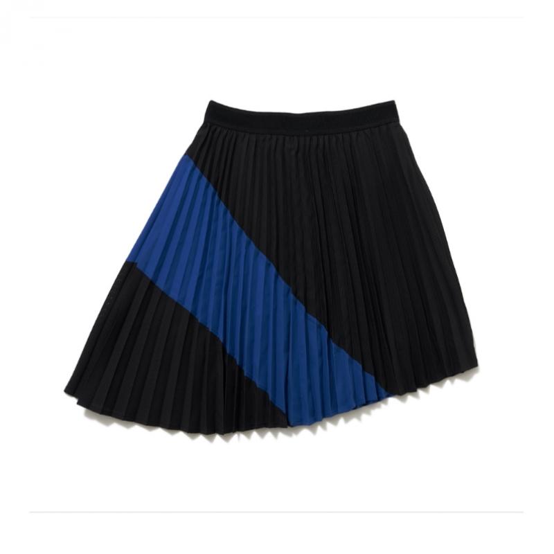 Blu Dot Pleated Skirt Unbalanced Bk