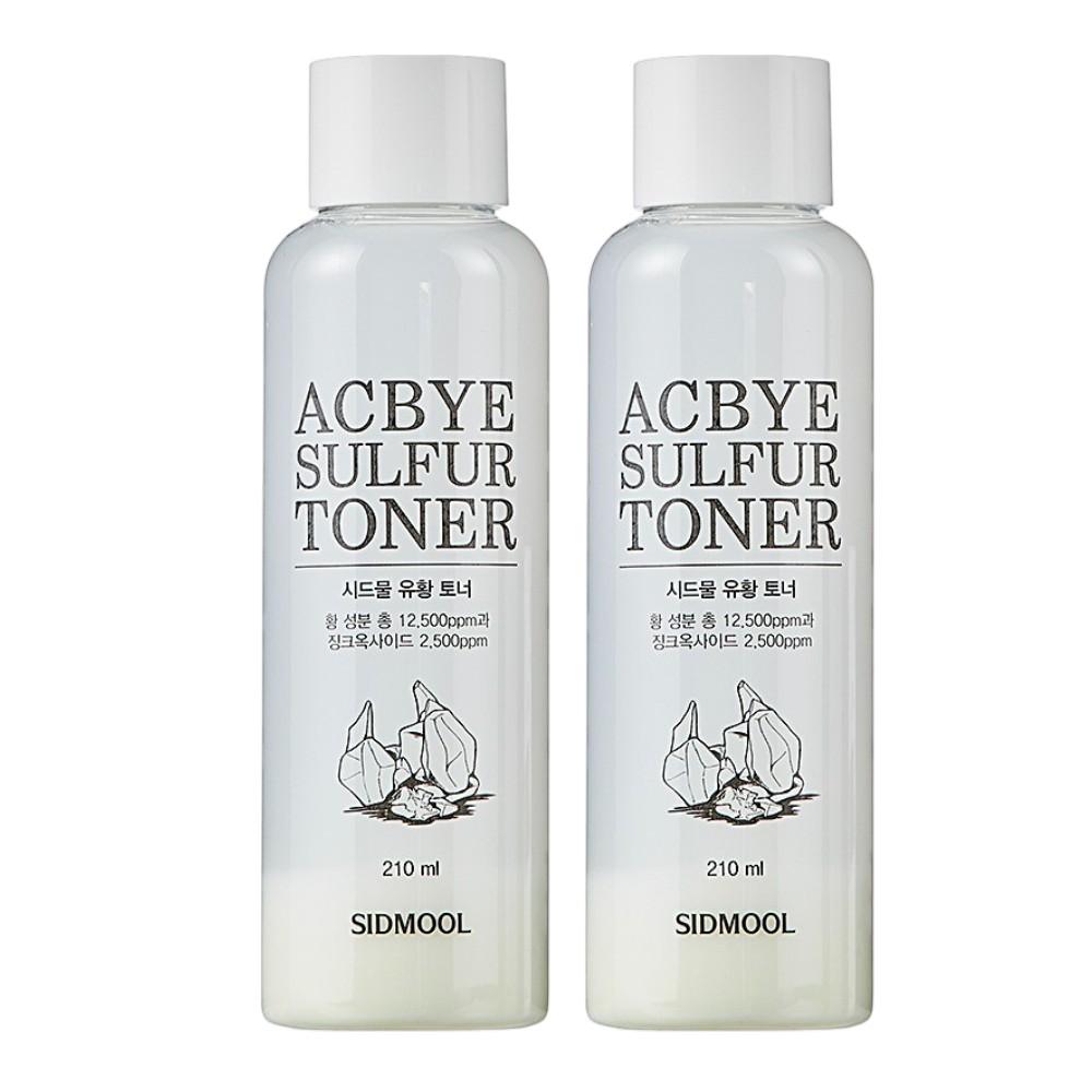 SIDMOOL Zinc Sulfur Toner for Sensitive Skin - Pore Control & Sebum Regulating Facial Treatment (210ml x 2pcs Set)