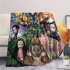 Demon Slayer Tanjiro Print Flannel Blanket, Ultra Soft High Quality All Seasons Warm Throw, Home Decor Cozy Blanket, Perfect Christmas Gift