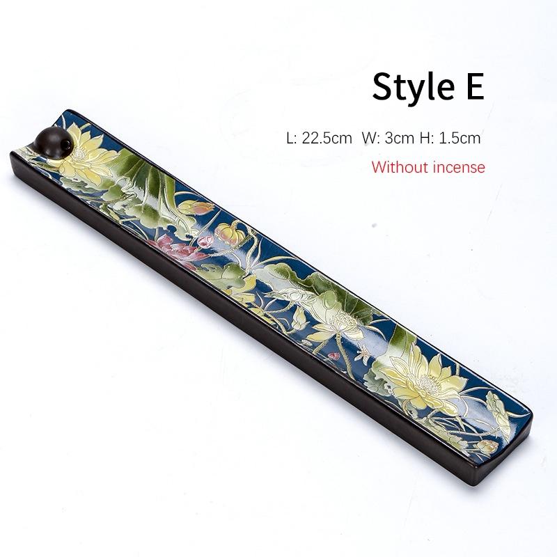 Ceramic Incense Burner Chinese Style Enamel Color Indoor Aromatherapy Burner