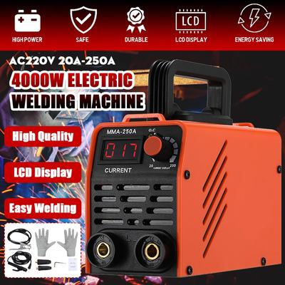 250A 4000W 6,5KVA invertorová elektrická oblouková svářečka Přenosný plně automatický svářecí reverzní svářečka pro svářečské práce