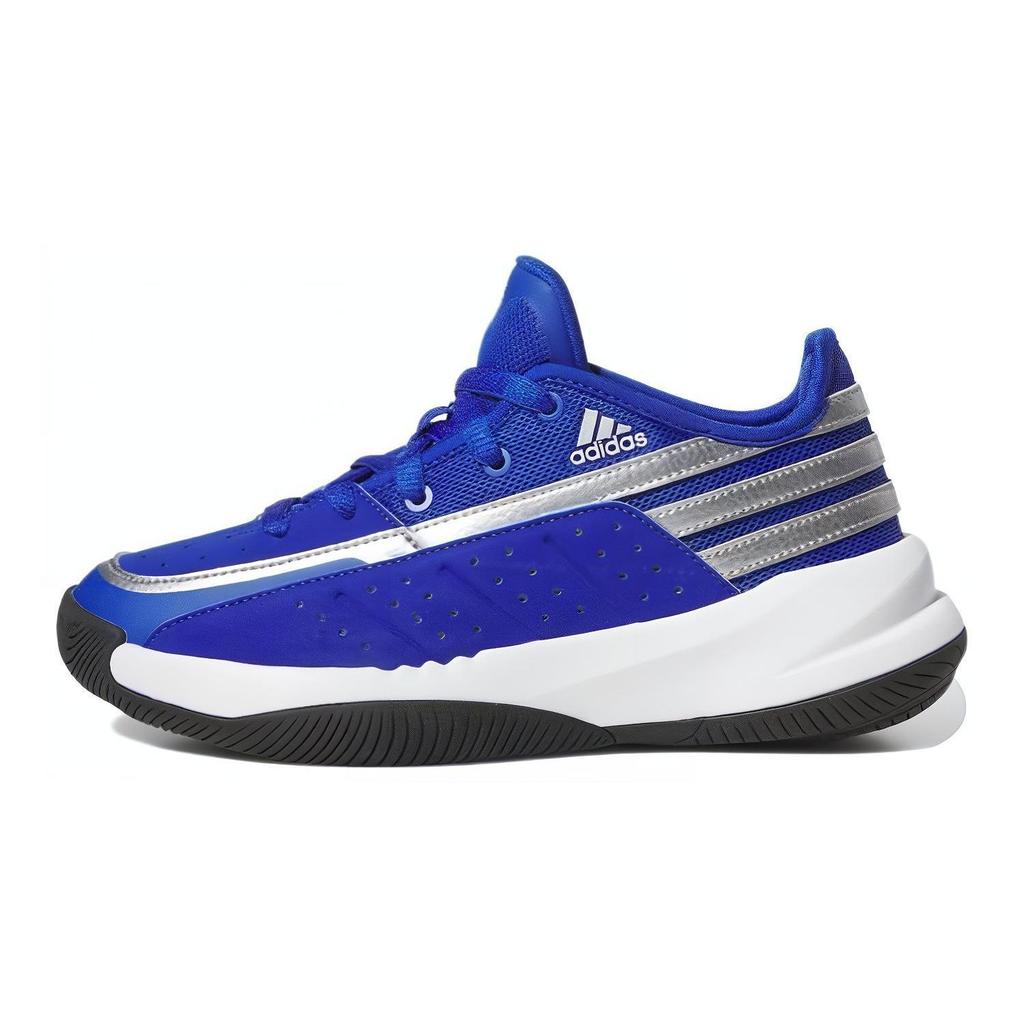 Adidas Front Court Non-Slip Durable Low-Top Kids Basketball Shoes Kids Basketball Shoes Blue ID8599