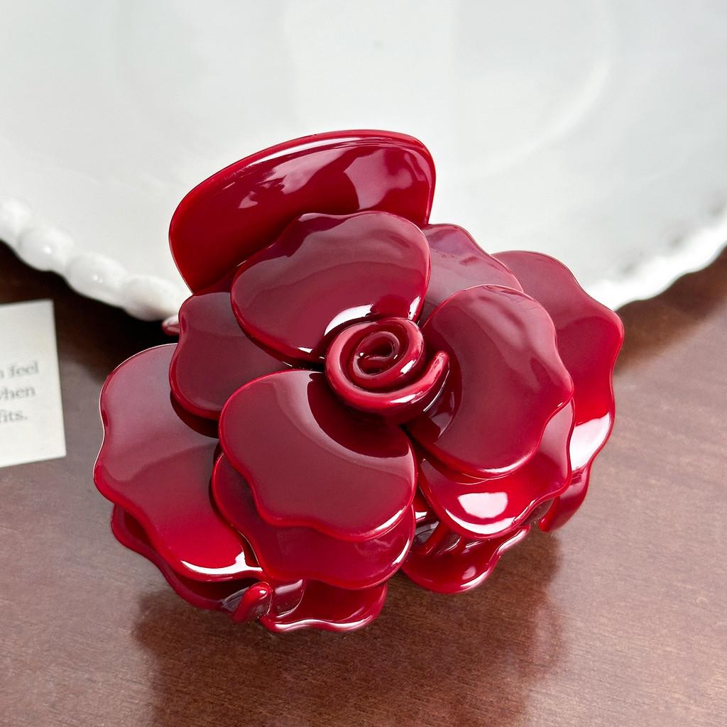 Spring Rose Trendy Hair Claw Clip In Multiple Sizes Perfect For Unique Styles Hair