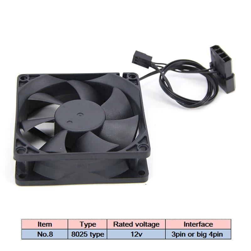 DC 5V 12v 24V 8cm 8010 8015 8025 3pin 4pin xh 2,54 Bezkartáčový chladicí ventilátor 80x25mm Chladič Radiátor 80x10 80*15 Pro PC Case GPU
