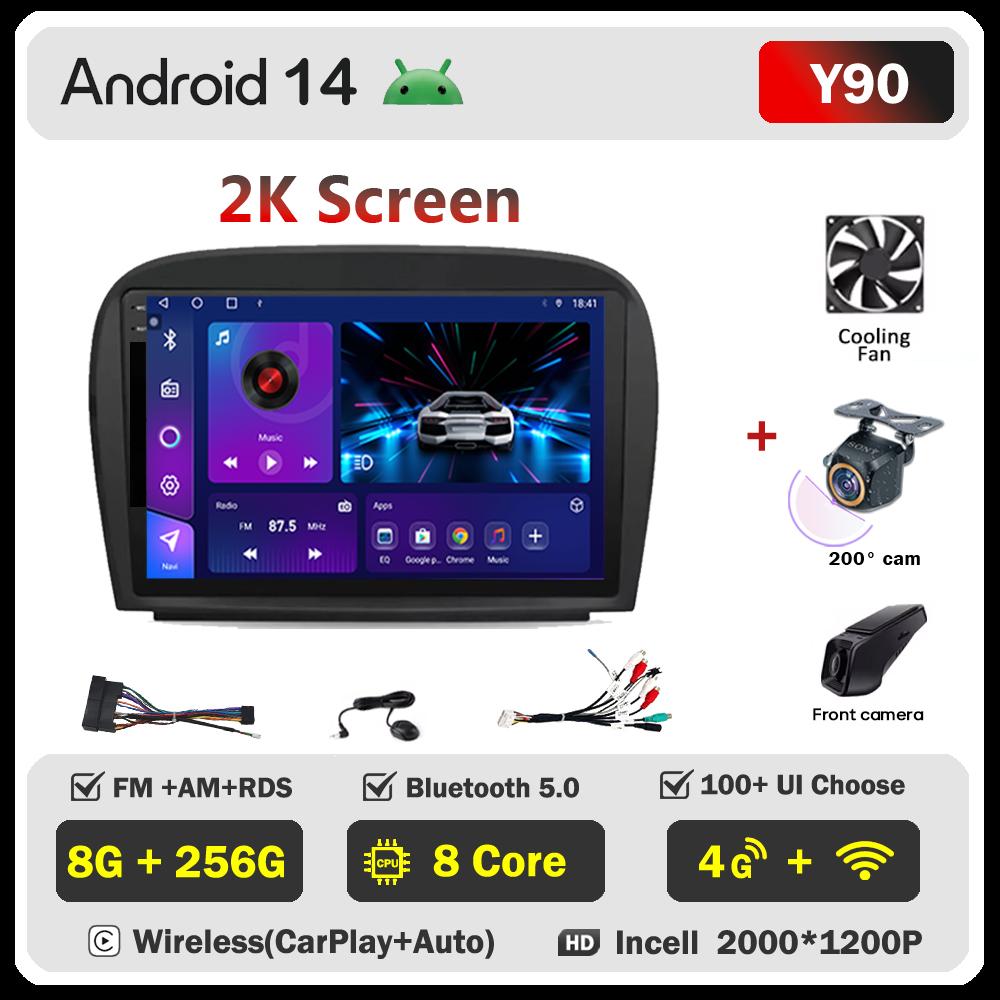 Pentru Mercedes Benz SL R230 SL350 SL500 SL55 SL600 SL65 2001-2007 Player Radio Auto Android 14 Navigație GPS Ecran Tactil 5G Wifi