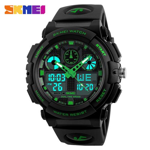 New SKMEI Men Sports Watches Dual Display Digital Quartz Watch Men Waterproof Casual Outdoor Electronic Wrist Watches