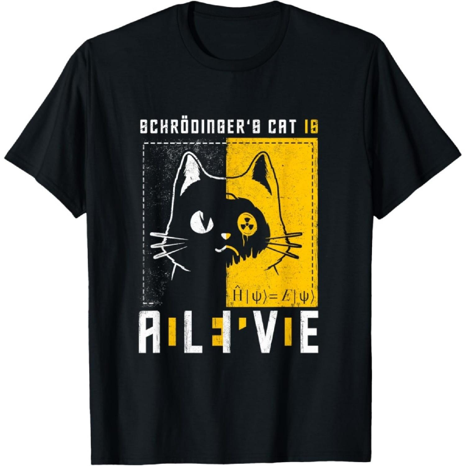

Schrodinger s Cat Is Dead And Alive Quantum Physics T-Shirt XXXXXL чорний