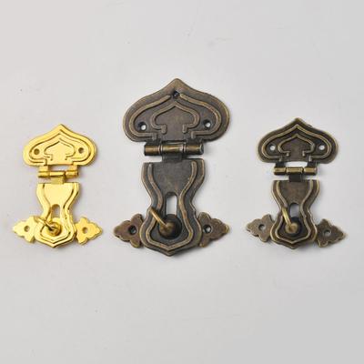 Chinesisches Retro-Legierungs-Kürbis-Holzkasten- & Koffer-Schloss-Scharnier-Schnalle