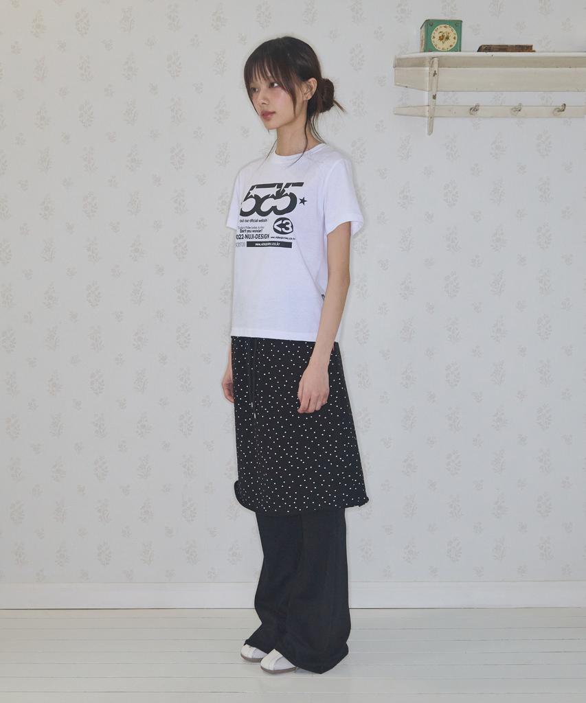 VIDEO JOCKEY Dot Skirt Pants [Black]