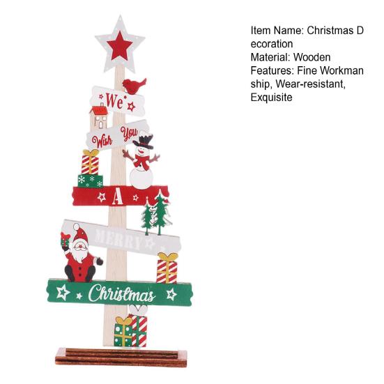 Ornamente rafinate din lemn cu text imprimat Decor de Crăciun ecologic