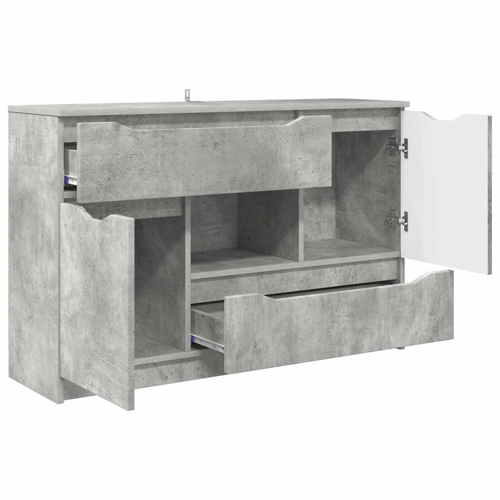 Sideboard Concrete Gray 100 x 30 x 65.6 cm Engineered Wood