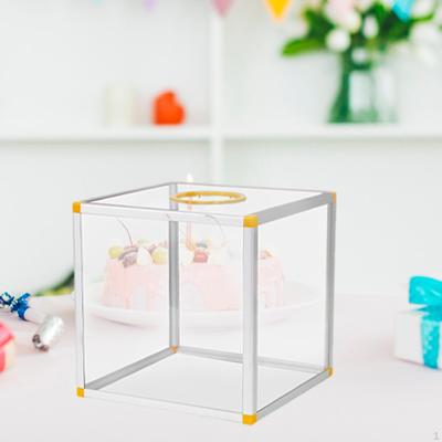 Clear Lucky Draw Box Yorum Piyangosu İşletme Fon Toplama Oylama 25x25x25cm Altı kenar
