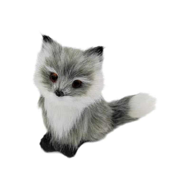 Faux Furs Foxes Ornament Lightweight Safe For Kids Room Office Party Decoration Animal Figurine Pendant