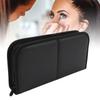 Folding Makeup Brush Bag 23 Holes Large Capacity Waterproof PU Leather Cosmetic Brush Storage Holder
